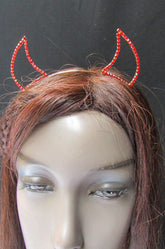 New Trendy Red With Silver Rhinestone Women Fashion Metal Head Band Forehead Jewelry Hair Accessories Halloween - alwaystyle4you - 5